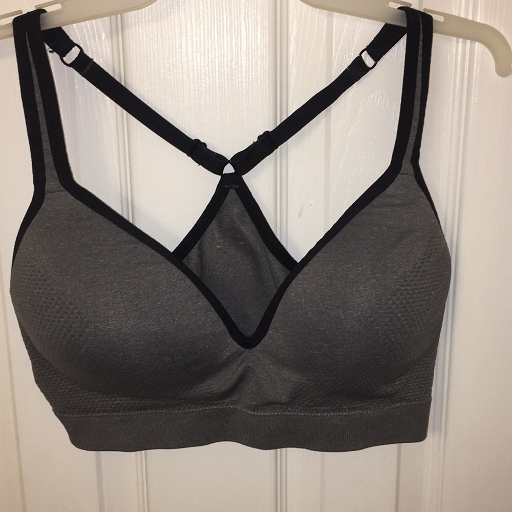 Grey Jockey sports bra